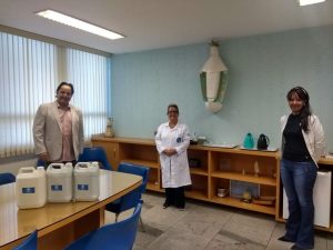 HSM recebe doação de álcool em gel da UNISA